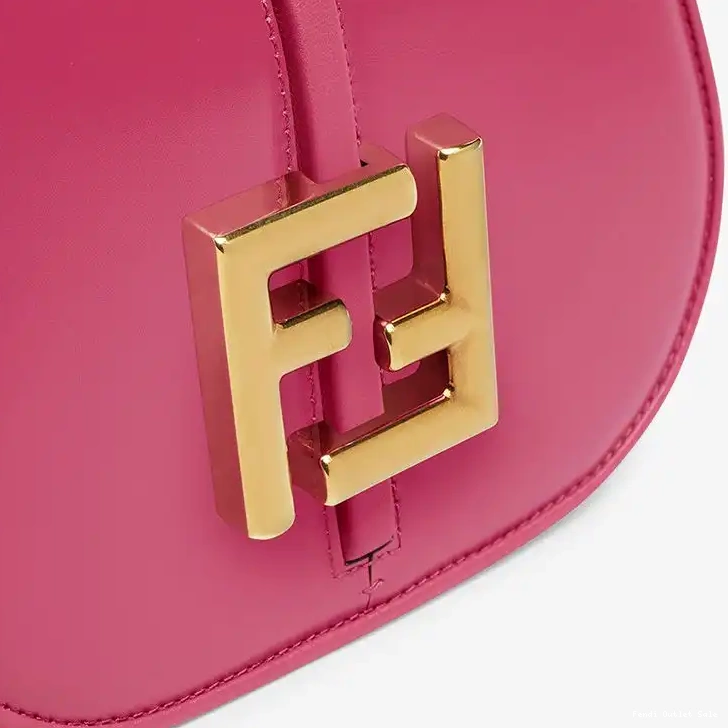 Affordable Mini Fendi In Leather C'mon Bag Rose Calf 0413